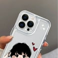 thumbnail image 4 of CaseCaca Cute Couple Cartoon Clear Phone Case Set for iPhone X/11/12/13/14/15/16 Pro Max - His & Hers Matching TPU Protective Covers, 4 of 6