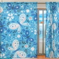 thumbnail image 2 of Coolnut Colorful Butterflies and Flowers Semi Sheer Curtains Window Voile Drapes Panels Treatment-55x78in for Living Room Bedroom Kids Room, 2 Pieces, 2 of 4