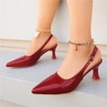 thumbnail image 3 of Heels for Women Closed Toe Strappy Pointed High Heel Pumps Wedding Evening Dress Shoes Women's Summer Comfortable Casual Buckle-Decorated Shoes, 3 of 7