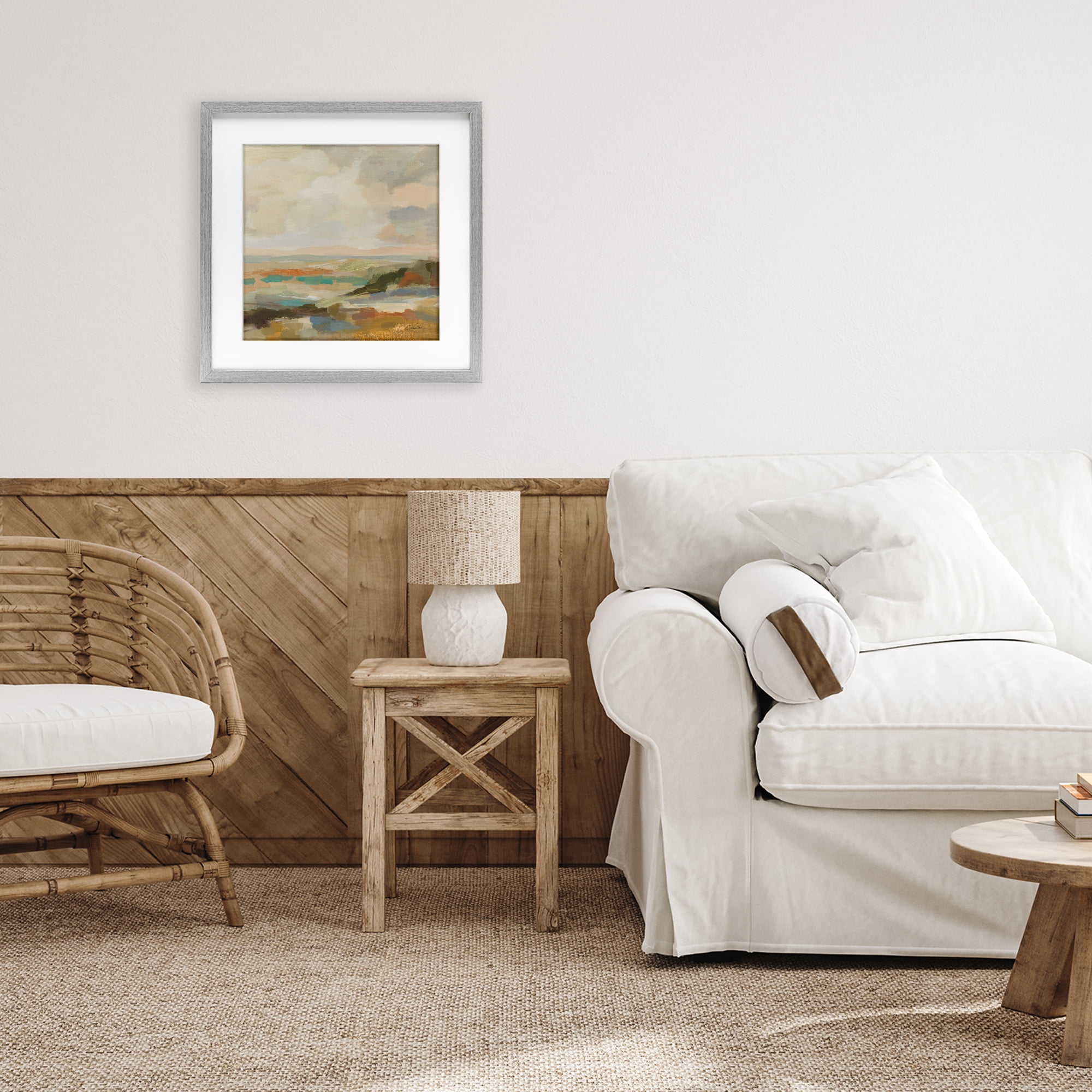 Stupell Industries Muted Harmony Palette Gray Framed Print Under Glass, design by Silvia Vassileva