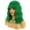 Emerald Green, variant on 14 Inch Yellow Short Curly Wig With Bangs For Women