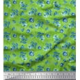 thumbnail image 1 of Soimoi Georgette Viscose Fabric Check,Leaves & Floral Artistic Print Fabric by The Yard 42 Inch Wide, 1 of 1