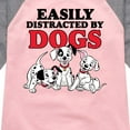 thumbnail image 3 of Disney - 101 Dalmatians - Easily Distracted By Dogs - Toddler And Youth Girls Raglan Graphic T-Shirt, 3 of 4