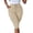 A-Beige, variant on Casual Cargo Capris for Women Elastic High Waisted Drawstring Knee Length Pants with Flap Pockets for Summer Daily Wear Army Green XXL