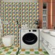 thumbnail image 4 of Azulejos de mosaico autoadhesivos para pared de baño, azulejos autoadhesivos 3D para bordes de azulejos de pared de cocina y baño, 20 hojas, 4 of 5