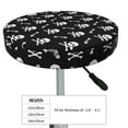 thumbnail image 4 of Picia Pirate skull Pattern Round Stool Covers Comfy Seat Covers Stretch Removable Washable Chair Slipcover Round Bar Chair Cushion Cover-12 inch, 4 of 7