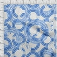 thumbnail image 4 of oneOone Velvet Medium Blue Fabric Geometrical Sewing Craft Projects Fabric Prints By Yard 58 Inch Wide, 4 of 4