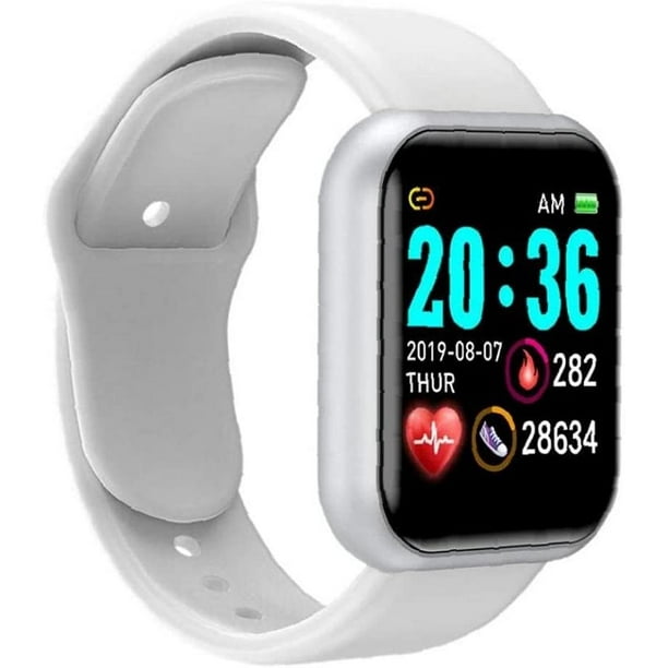 Montre Smart Watch blanc Étanche Fitness Montre Sport- blanc
