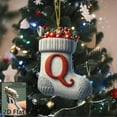 thumbnail image 3 of JeashCHAT 26 Initial Letter Acrylic Christmas Stocking Ornaments, Personalized Christmas Initial Ornaments, Xmas Stocking Shape Pendant, Christmas Tree Hanging Decorations Xmas Gifts, 3 of 4