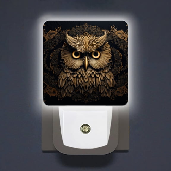 LED Night Lights Lamp with Dusk to Dawn Sensor, Beautiful Owl With Large Eyes Night Light Plug Into Wall for Kids Room, Bedroom, Bathroom, Kitchen, Hallway