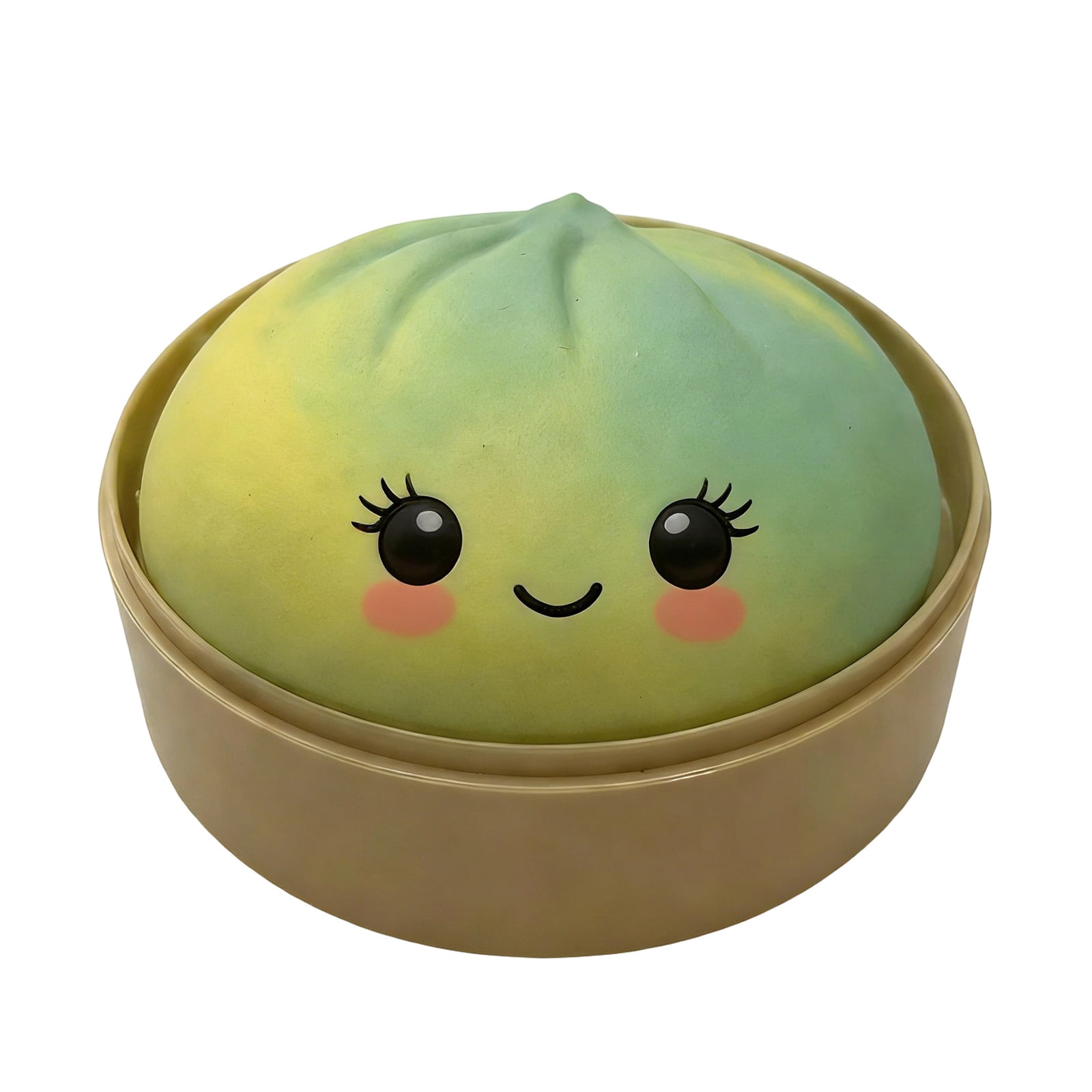 Glitter Colorful Dumpling Squishy, Cute Squishy Dumpling Large with Steamer, Squishy Dumpling Doll with Cute Expressions, Silicone Bun Sensory Fidget Dolls, Hand Pinching Decompression Dolls