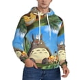 thumbnail image 2 of Totoro Trendy Cartoon Men'S Fleece Hooded Hoodie, hoodies for women men with pockets,Fall Fashion 2025 Pullover Sweaters Winter Clothes, 2 of 9