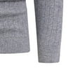 thumbnail image 6 of SERTG Men's Round Neck Sweater Fall Winter Solid Color Stylish Casual Half Button Stretch Knit Sweater Soft Men's Sweaters Pullover(Gray,3XL), 6 of 6