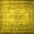 thumbnail image 1 of Ahgly Company Machine Washable Indoor Square Persian Yellow Traditional Area Rugs, 5' Square, 1 of 4