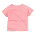 thumbnail image 3 of Toddler Girls Dinosaur Pink Shirt Kids Volcano Print Tee Tops Little Child Short Sleeve Summer Outfit, Sizes 2-7T, 3 of 7