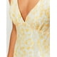 thumbnail image 4 of Vestido largo Realtix Elegante de encaje floral con cuello en V sin espalda, amarillo, 4 of 6