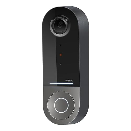 Timbre con vídeo inteligente WeMo - Vídeo seguro Apple HomeKit con HDR - Cámara con timbre con vídeo de productos para el hogar inteligente - Timbre con anillo para sistema de cámara de seguridad - Ti