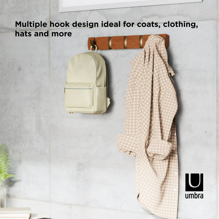 Flip 3 Wall Mounted Coat Rack - Hanging Space When You Need It Most – Umbra