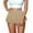 Khaki, variant on Aocisk Solid Color Mini Pleated Skirt for Women A Line High Waist Flared Skirt with Zipper Casual Stretch Short Skirts Black M