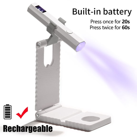 Minicure Handheld UV Light for Gel Nails Portable UV Nail Lamp Rechargeable LED Nail Lamp for Nails Art Desk Stand