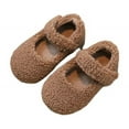 thumbnail image 7 of Winter New Children Flat5 Shoes Fur Cover Toe Light Warm Kids Casual Shoe 2024 Plush Warm Non-slip Leisure Comfy Boys Girls Shoe (Beige,23-insole14.0cm), 7 of 7