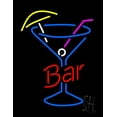 thumbnail image 1 of Bar In Between Martini Glass LED Neon Sign 19 x 15 - inches, Clear Edge Cut Acrylic Backing, with Dimmer - Bright and Premium built indoor LED Neon Sign for Bar decor., 1 of 7