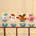 thumbnail image 4 of kiskick Clear Christmas Candy Jar with Cartoon Santa Claus, Reindeer, Snowman, Bear Lid – Reusable Plastic Mini Candy Container, Party Favors, 4 of 7