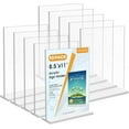 thumbnail image 1 of MaxGear Acrylic Sign Holder 8.5x11 Inches 2 Pack, Double Sided Clear Display Stand Table Top Paper Holder, Vertical Menu Flyer Stand, Plastic Frame for Stores, Restaurants, Hotels, Office, 1 of 6