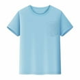 thumbnail image 2 of Teen T Shirts for Boys Girls Trendy Kids Short Sleeve Shirts for Boys Light Blue Tees Toddler Tee Shirts Boys Clothes 13-14 Years, 2 of 3