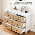 thumbnail image 4 of Modern Chest of Drawers, 6 Drawer Dresser for Bedroom, Waveform Fluted Dresser Chest with Deep Drawers, Clothes Organizer, Large Storage Cabinet for Living Room, Bedroom,Hallway, 4 of 7