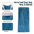 thumbnail image 6 of Women's Full Length Towel Wrap | Soft Lightweight Bathrobe & Beach Cover Up | Adjustable Spa Wrap for Pool, Gym & Travel | Quick-Dry Polyester | 55x31 Inches | 1 Piece, 6 of 6