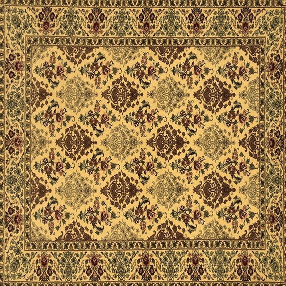 Ahgly Company Indoor Square Persian Brown Traditional Area Rugs, 6' Square