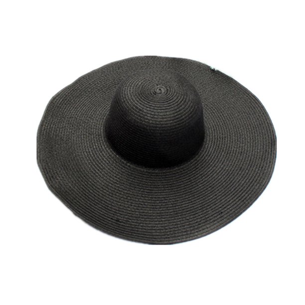 Sombrero de mujer, sombrero plegable de ala grande, sombrero de paja de color sólido, sombrero para el sol, sombrero para el sol para vacaciones al aire libre, sombrero de playa para la playa,