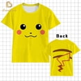 thumbnail image 2 of Camiseta de Pokémon para niños y niñas, camisa con estampado 3d de Pikachu, manga corta, informal qym unisex, 2 of 2
