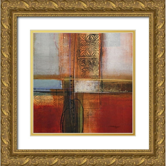 Holsinger, Joel 12x12 Gold Ornate Wood Framed with Double Matting Museum Art Print Titled - Color Code 4