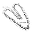 thumbnail image 5 of Silver 8MM Bead Ball Chain Necklace: Handmade Alloy Hollow Bead Necklace, 5 of 7