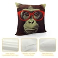 thumbnail image 4 of GOSMITH  Throw Pillows Cover Funny Drawing Ape Face Orangutan Monkey Animals Wildlife Nature Smile Painting Abstract Gorilla Chimp Cushion Case for Fall Home Decor, 4 of 5