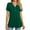 Green, variant on Otvok Short Sleeve T-Shirts for Women's Casual Solid V Neck Button Tunic Basic Summer Tops Shirt