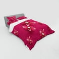 thumbnail image 3 of Ambesonne Floral Bedding Set 3 Pcs, Spring Flowers, Twin XL, Pink, 3 of 3