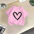 thumbnail image 5 of XEGLSBU Shirts for Girls 10-12 White Kid Girls Cute Graphic Round Neck Short Sleeve Tee Summer Casual T Shirt Pink Size 1-2 Years, 5 of 5