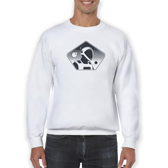 Spaceman Oortrait Sweatshirt Men -Smartprints Designs, Male Small