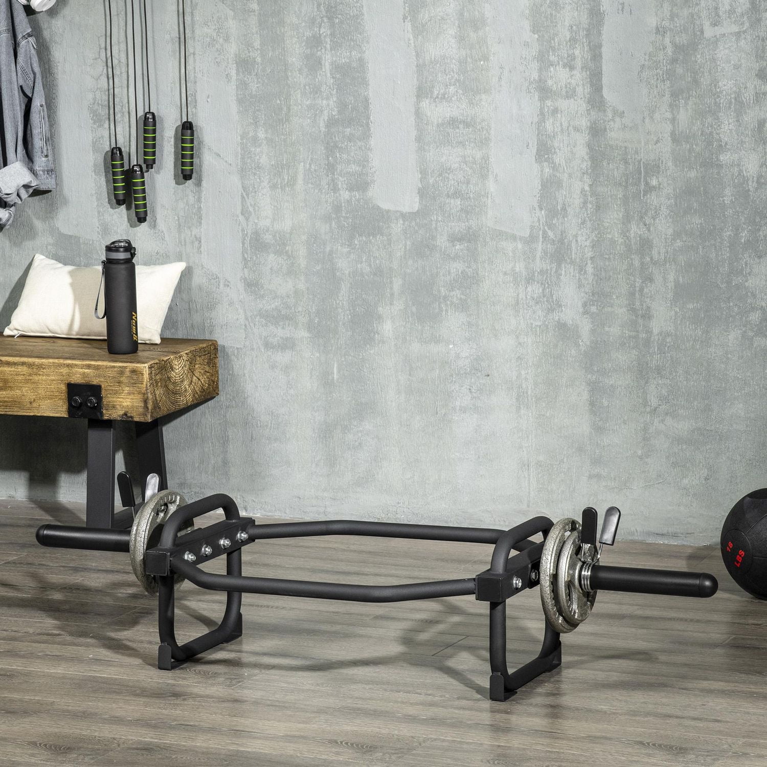 Soozier Trap Bar Barre de poids hexagonale solide pour barre de poids olympique de 2 pouces