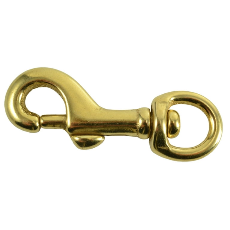 Ravenox Snap Hooks Heavy Duty |(Solid Brass)(3/4 x 2-Pack) | 3/4-inch  Swivel Snaps | Keychain Clip with Eye Bolt | Swivel Hook, Bolt Snap for  Scuba