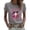 Gray, variant on JULMCOMO Breast Cancer Shirts for Women Crew Neck Breast Cancer Awareness Pink Ribbon Casual Tshirts Rolled Short Sleeve Loose Cute Graphic Tees Pink M