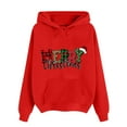 thumbnail image 4 of 2024 Hot Women Hoodies in Clearance Merry Christmas Fashion Woman Hoodied Long Sleeve T-Shirt Printing Loose Blouse Tops Hoodies Fall Clothes, Red L, 4 of 4