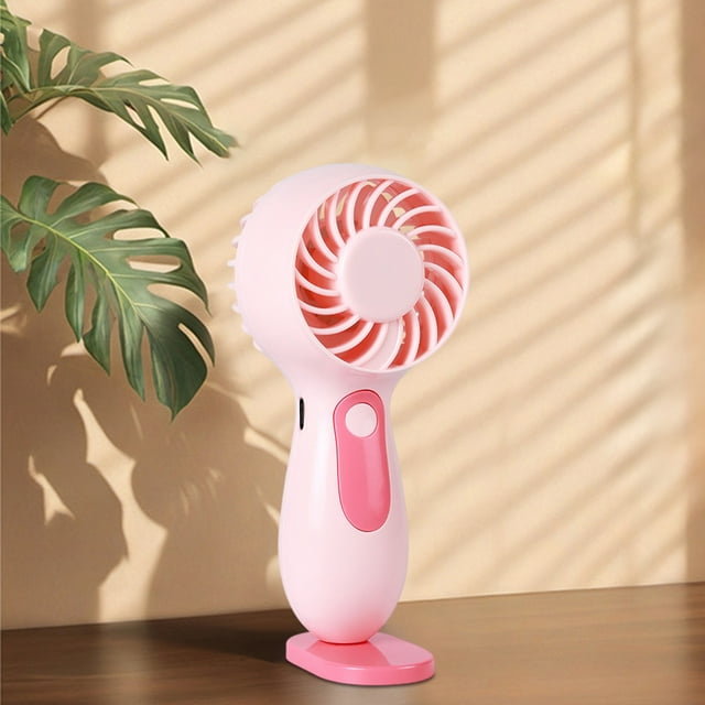 Handheld Small Fan Summer Cool Device Usb Rechargeable Three-speed Desktop Fan Mini Detachable Base Portable Fan