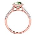 thumbnail image 4 of Aonejewelry 1.20 Ct. Ttw Diamond and Round Shaped Green Amethyst Ring in 10K Rose Gold, 4 of 4