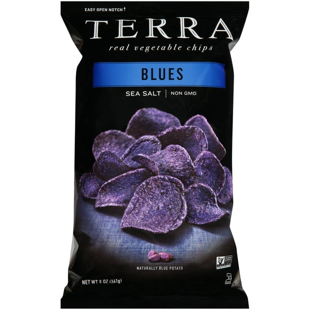 TERRA BLUES REAL VEGETABLE CHIPS, 5 OZ.