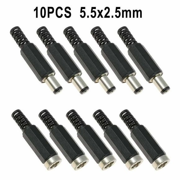 10x 2.1*5.5mm/2.5*5.5mmMale + Female Pair DC Power Plug Socket Connector