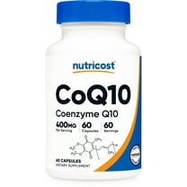 Nutricost CoQ10 Capsules (60 Servings, 400 mg Per Serving) - Better Absorption, Gluten Free, Non-GMO